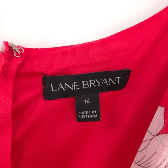 Lane Bryant floral maxi dress Plus Size 16 wrap bodice chiffon pink - Picture 7 of 12